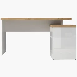 Bureau d'angle Easy chêne cadiz / blanc