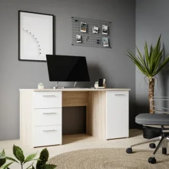 Bureau Net chêne et blanc