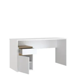 Bureau reversible Modultrick chêne artisan et blanc