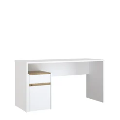 Bureau reversible Modultrick chêne artisan et blanc