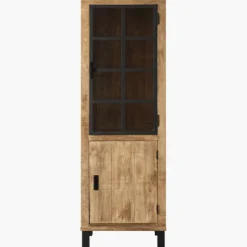 Cabinet 1 porte verre - 1 porte bois Kali