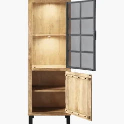Cabinet 1 porte verre - 1 porte bois Kali