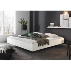 Cadre de lit blanc mat 180 cm x 200 cm Phoenix