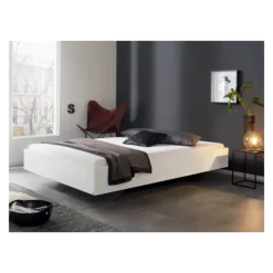 Cadre de lit 140x200 Phoenix blanc brillant