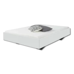 Cadre de lit 140x200 Phoenix blanc brillant