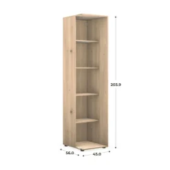Caisson Casa HT 204 cm - L 45 cm - P 56 cm Chêne hikory
