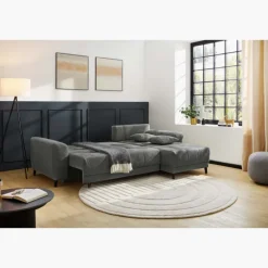 Canapé convertible Beverly chenille gris foncé
