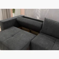 Canapé convertible gris anthracite