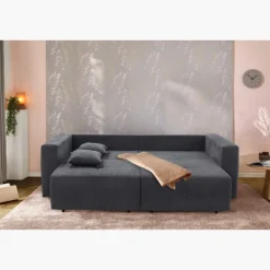 Canapé convertible gris anthracite