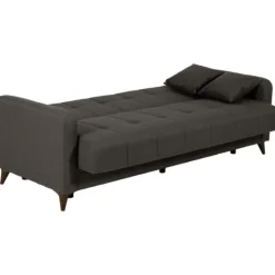 Canapé convertible gris Lamina Sofa tissu gris