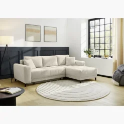 Canapé d'angle convertible Beverly beige