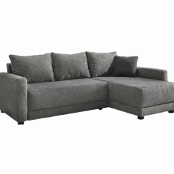 Canapé d'angle convertible coffre Venezia gris foncé