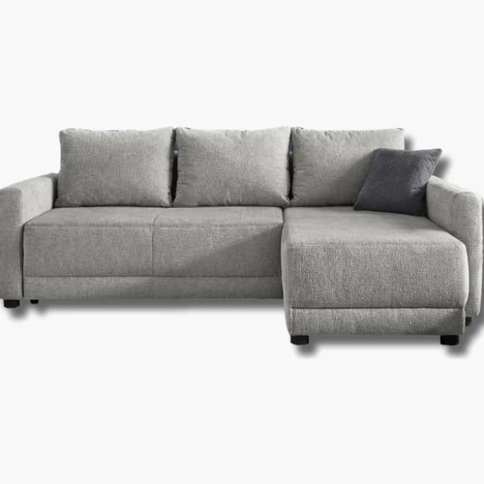 Canapé d'angle convertible coffre Venezia gris