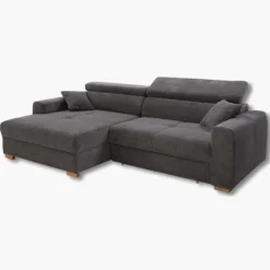 Canapé d'angle Slider convertible gris foncé