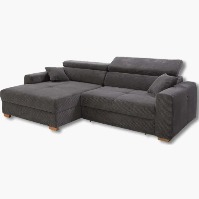 Canapé d'angle Slider convertible gris foncé