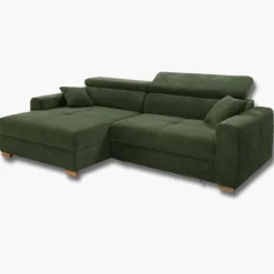Canapé d'angle Slider Cotelé vert