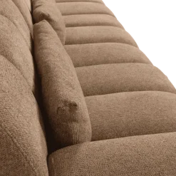 Canapé Freja Marron clair avec pouf