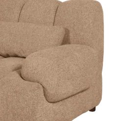 Canapé Freja Marron clair avec pouf