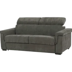 Canapé lit Colosseo 140 cm tissu merlin anthracite