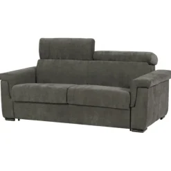 Canapé lit Colosseo 140 cm tissu merlin anthracite