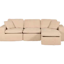 Canapé 3 places avec pouf Selena compressé