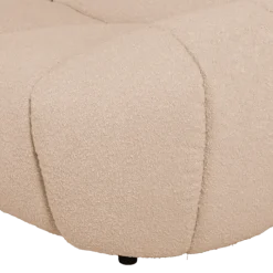 Canapé 2 places en tissu bouclé beige LOUA 2225