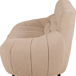Canapé 2 places en tissu bouclé beige LOUA 2225