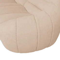 Canapé 2 places en tissu bouclé beige LOUA 2225