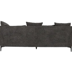 Canapé 3 places + pouf Umar gris foncé