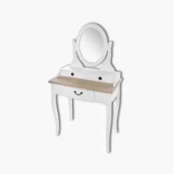 Cette coiffeuse Chrysa 3 tiroirs blanc 131000A