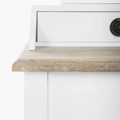 Cette coiffeuse Chrysa 3 tiroirs blanc 131000A
