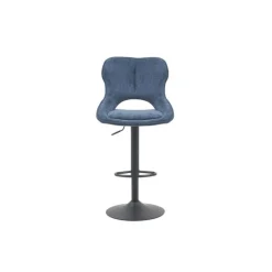 Chaise de bar Mori tissu bleu