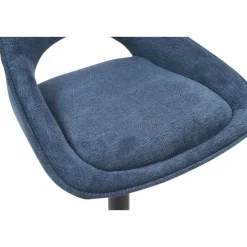 Chaise de bar Mori tissu bleu