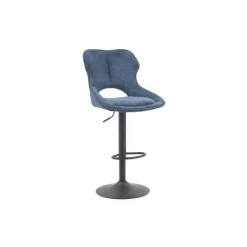 Chaise de bar Mori tissu bleu