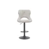 Chaise de bar Mori tissu gris clair