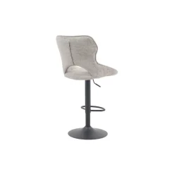 Chaise de bar Mori tissu gris clair
