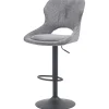 Chaise de bar Mori tissu gris foncé