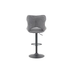 Chaise de bar Mori tissu gris foncé