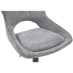 Chaise de bar Mori tissu gris foncé