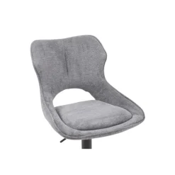 Chaise de bar Mori tissu gris foncé