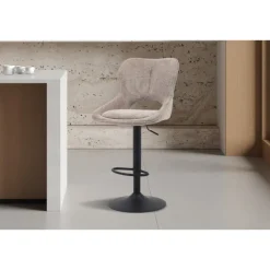 Chaise de bar Mori tissu Poivre