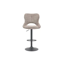 Chaise de bar Mori tissu Poivre