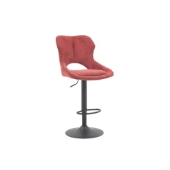 Chaise de bar Mori tissu rouge