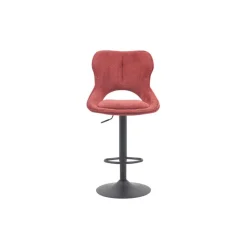 Chaise de bar Mori tissu rouge
