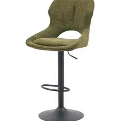 Chaise de bar Mori tissu vert