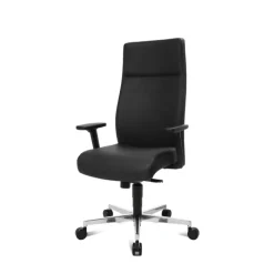 Chaise de bureau en cuir Noir Chief 300