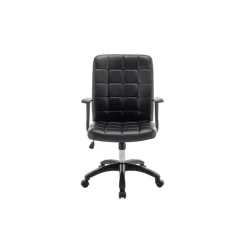 Chaise de bureau Luka Noir Pu