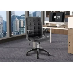 Chaise de bureau Luka Noir Pu