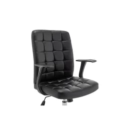 Chaise de bureau Luka Noir Pu