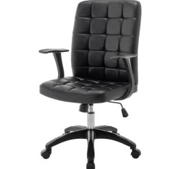Chaise de bureau Luka Noir Pu